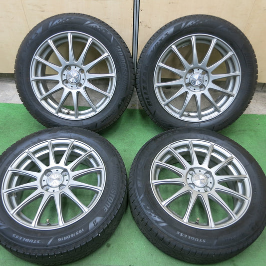 バリ溝！23年！キレイ！9.5分★スタッドレス 185/60R16 ブリヂストン ブリザック VRX3 ravrion LUMIERE ラブリオン 16インチ PCD100/4H★5050201TTス