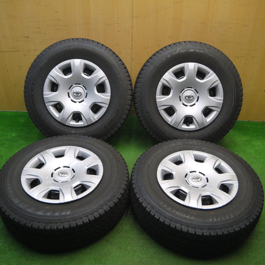 [送料無料] バリ溝！20年！キレイ！9分★トヨタ 200系 ハイエース 純正 スチール 195/80R15 107/105L スタッドレス ブリヂストン ブリザック VL1 15インチ PCD139.7/6H★4122005Hス