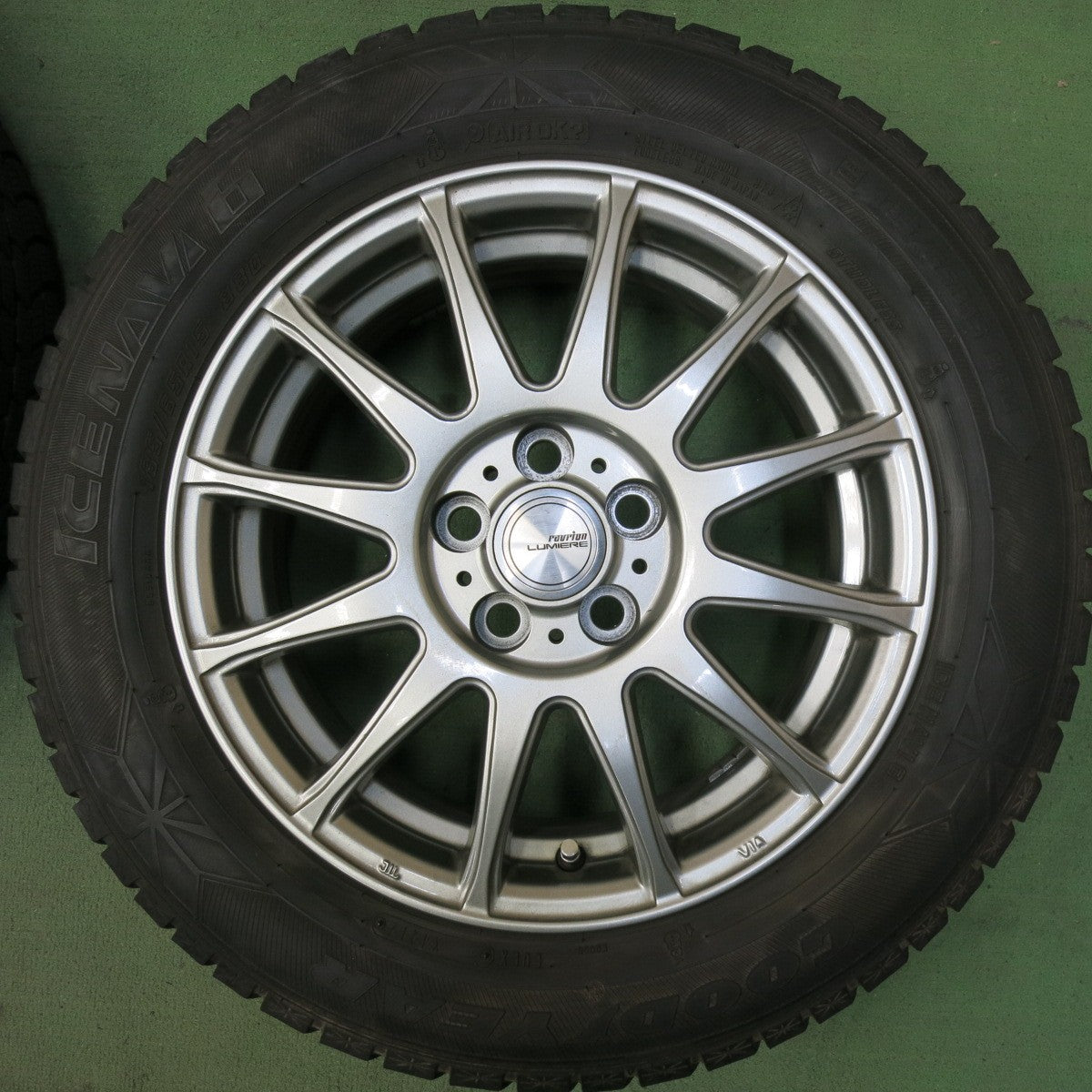 キレイ★プリウス 等 185/65R15 スタッドレス グッドイヤー アイスナビ6 ravrion LUMIERE ラブリオン 15インチ PCD100/5H★5082301SKス