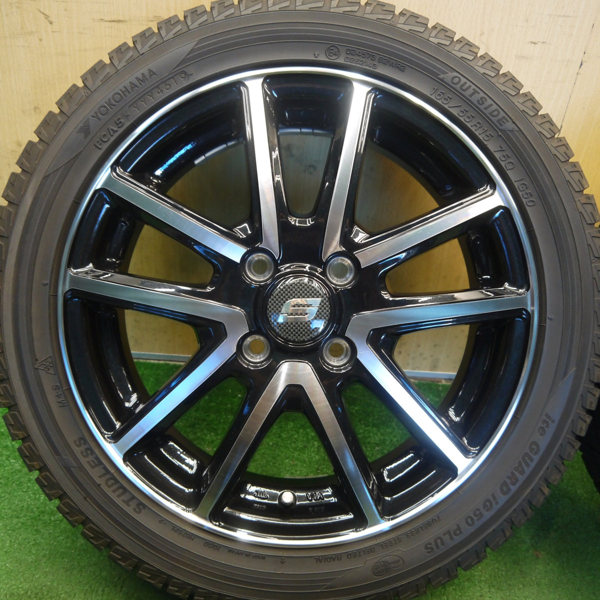 バリ溝！キレイ！9.5分◎スタッドレス 165/55R15 ヨコハマ アイスガード iG50 プラス STRANGER ストレンジャー 15インチ 軽サイズ PCD100/4H◎6090205Hス