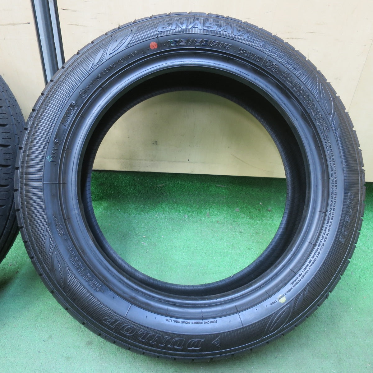 新車外し！25年★155/65R14 ダンロップ エナセーブ EC300+ タイヤ 14インチ ワゴンR ムーブ タント N-BOX スペーシア デイズ 等★5121007イノタ