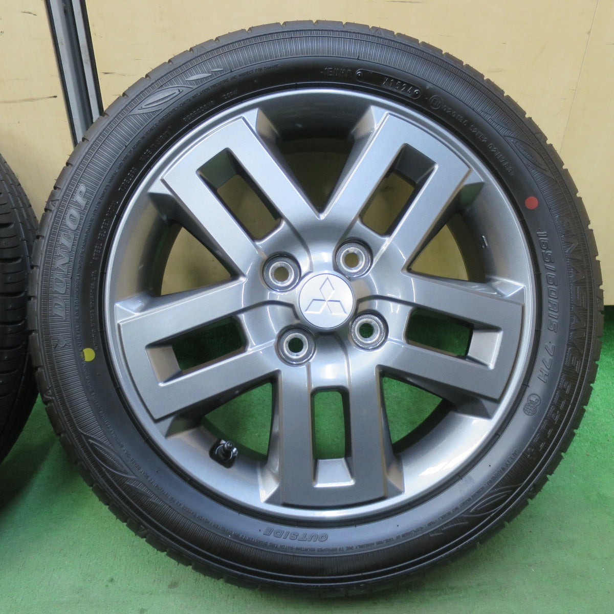 新車外し！24年★三菱 デリカ ミニ 純正 165/60R15 ダンロップ エナセーブ EC300+ 15インチ PCD100/4H★5112410イノ