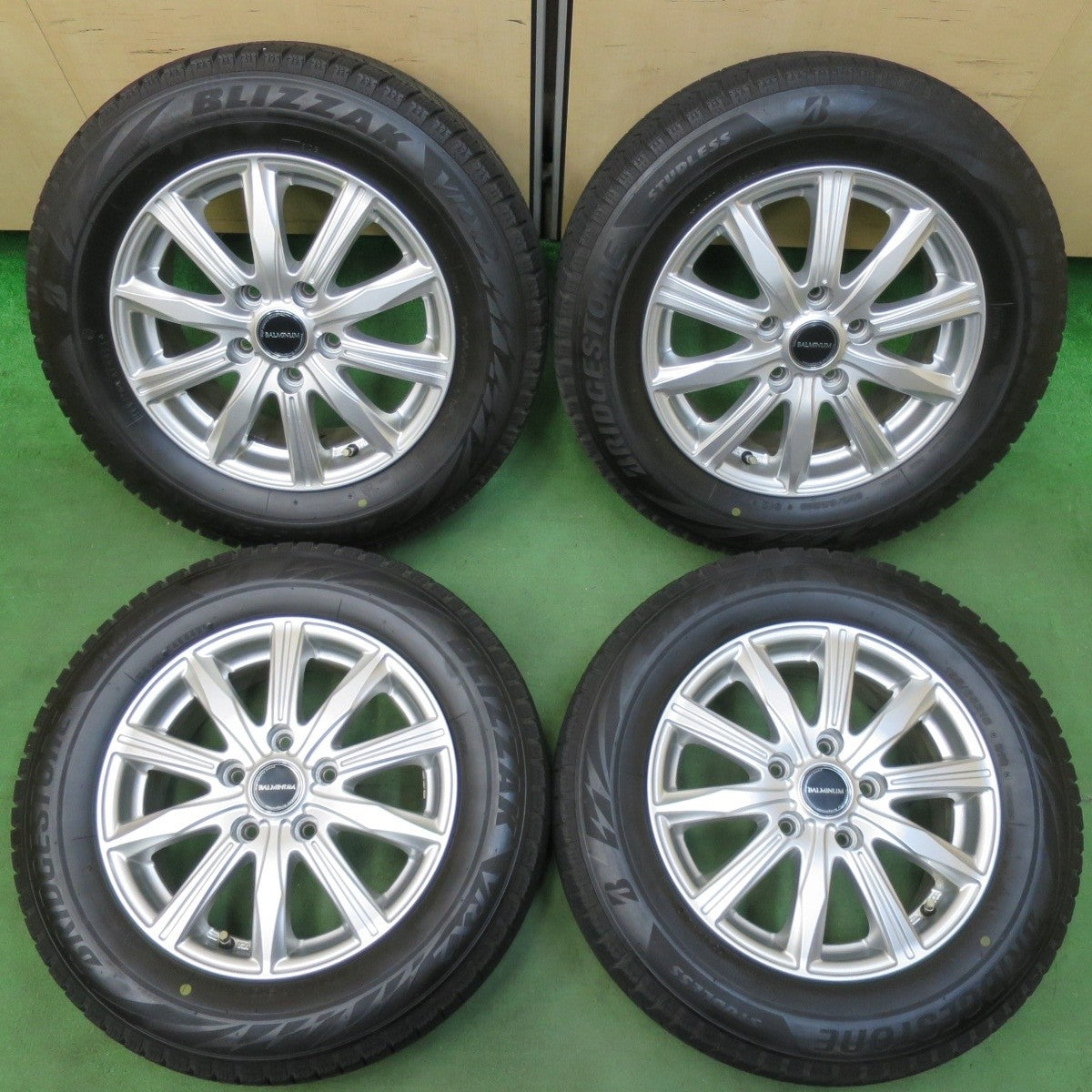 キレイ！21年★スタッドレス 195/65R15 ブリヂストン ブリザック VRX2 BALMINUM バルミナ 15インチ PCD114.3/5H★5013107イス