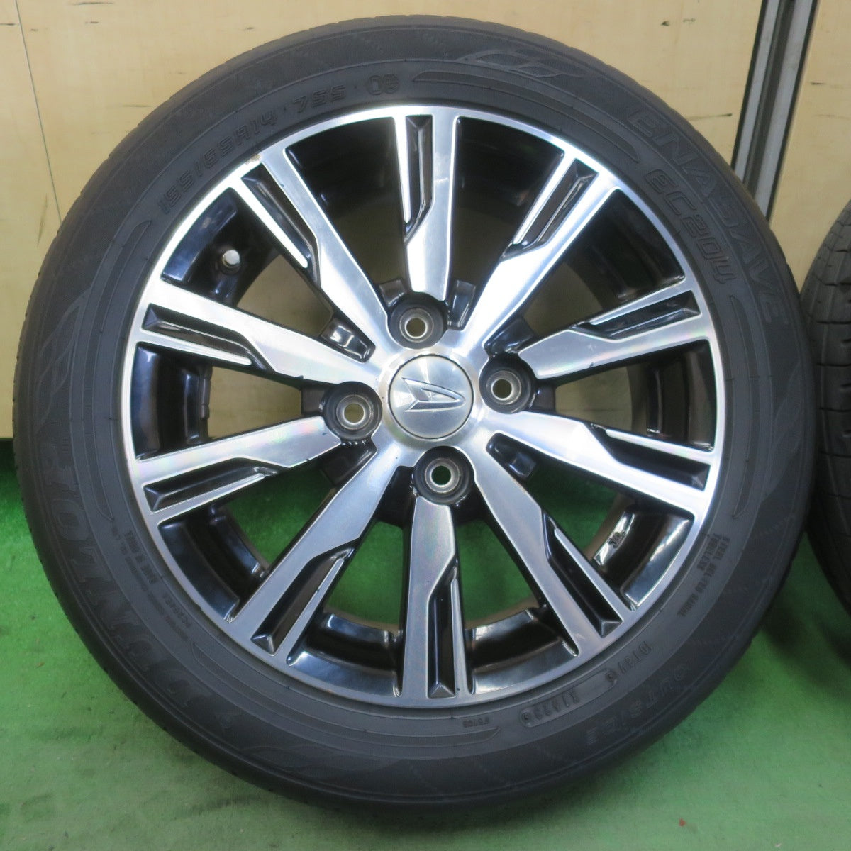 4本価格！23年★ダイハツ LA600S タント カスタム 純正 155/65R14 ダンロップ エナセーブ EC204 14インチ PCD100/4H★6042711イノ