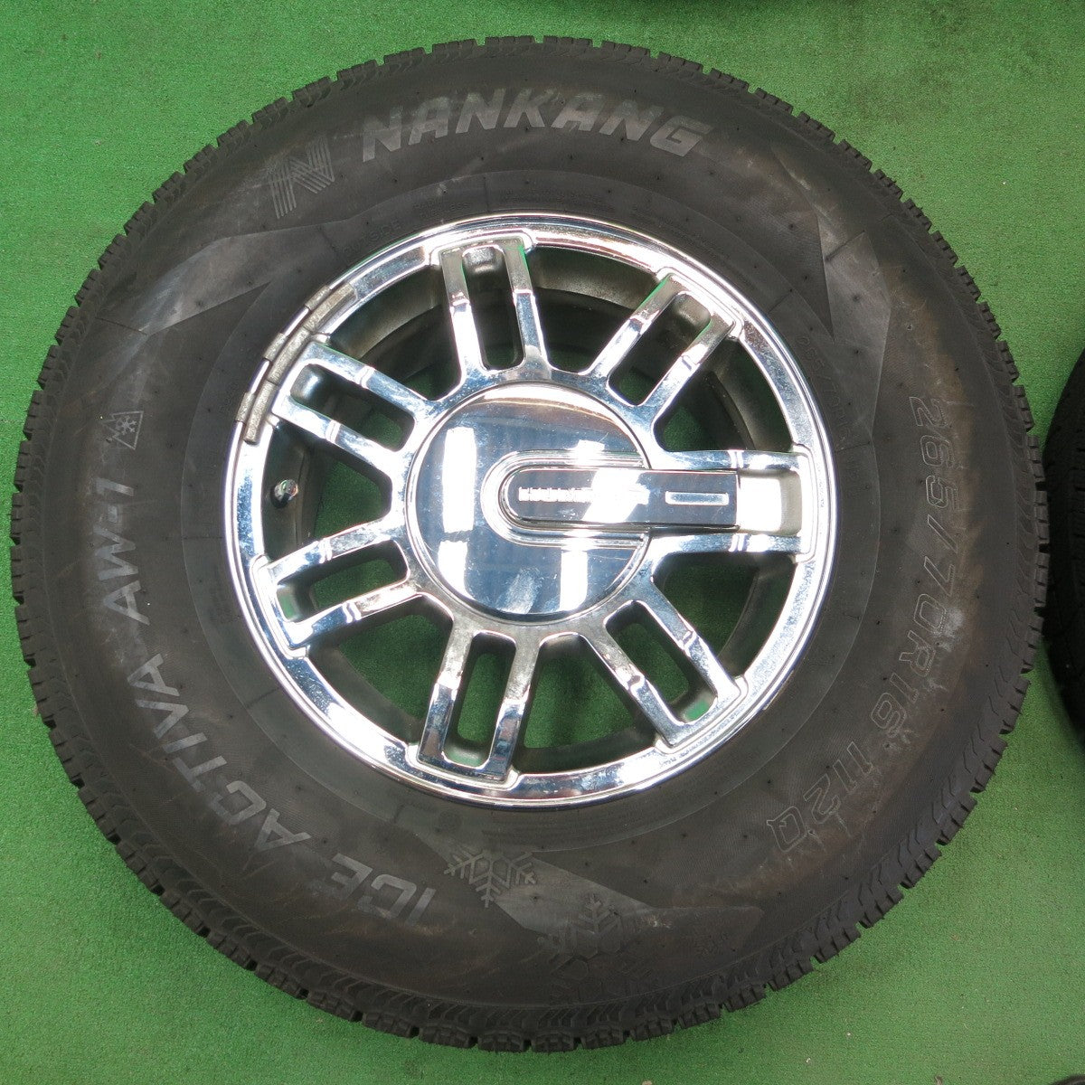 *送料無料* バリ溝！21年！9.5分★ハマー H3 純正 265/70R16 スタッドレス ナンカン アイスアクティバ AW-1 16インチ PCD139.7/6H★4052006ナス