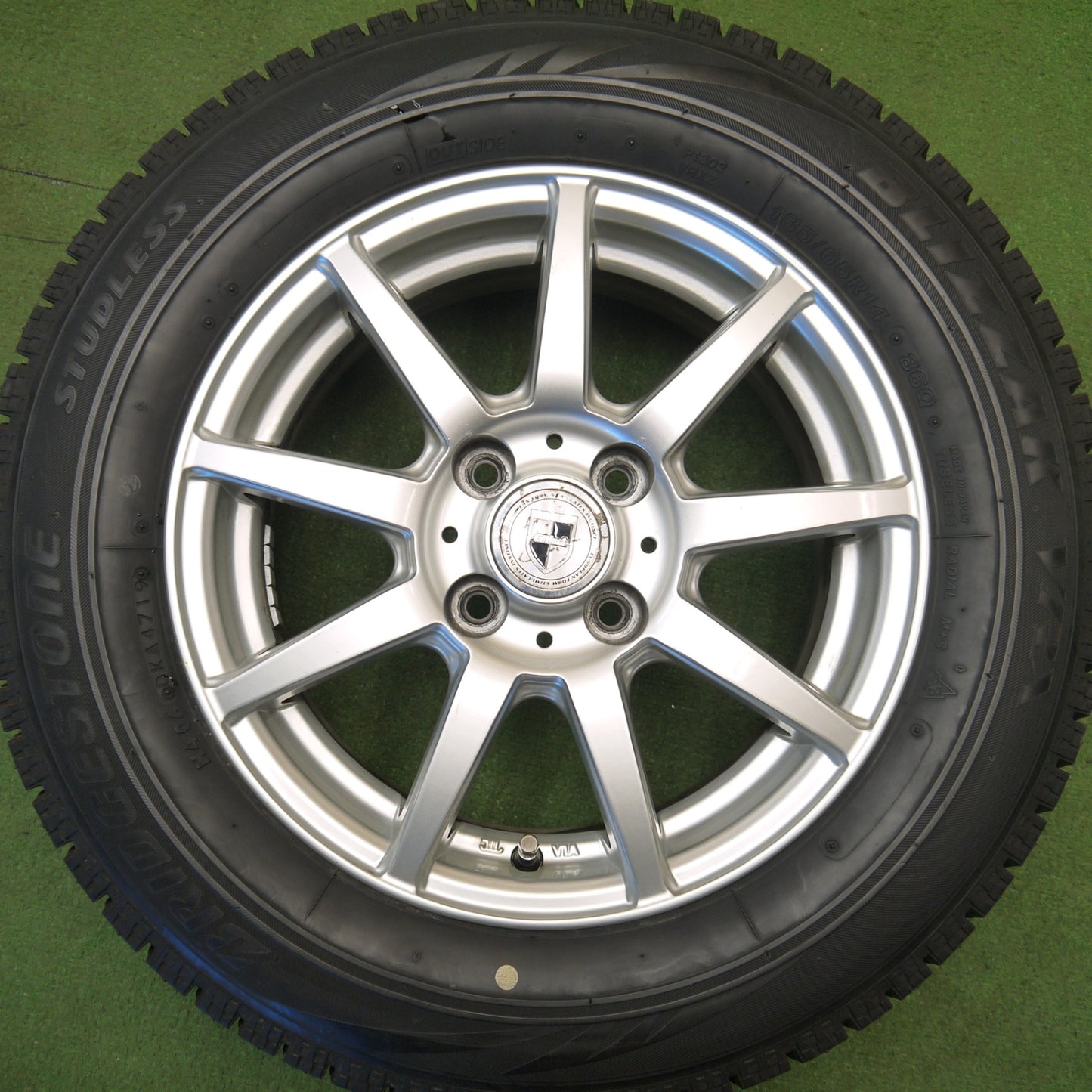 バリ溝！9.5分★スタッドレス 185/65R14 ブリヂストン ブリザック VRX GMach 14インチ PCD100/4H★6021305Hス