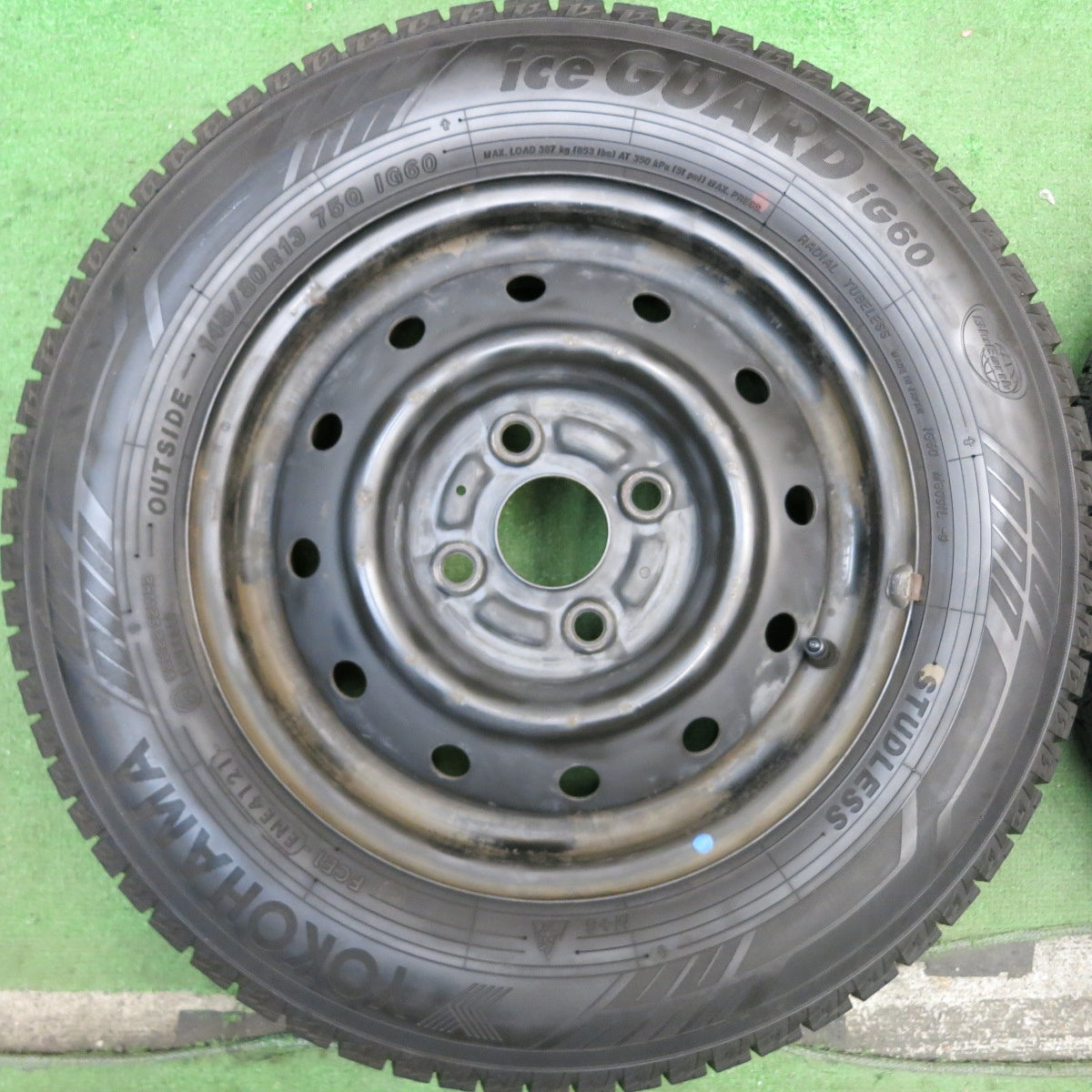 バリ溝！21年！9分★スタッドレス 145/80R13 ヨコハマ アイスガード iG60 TOPY スチール ホイール 13インチ PCD100/4H★5083105HAス