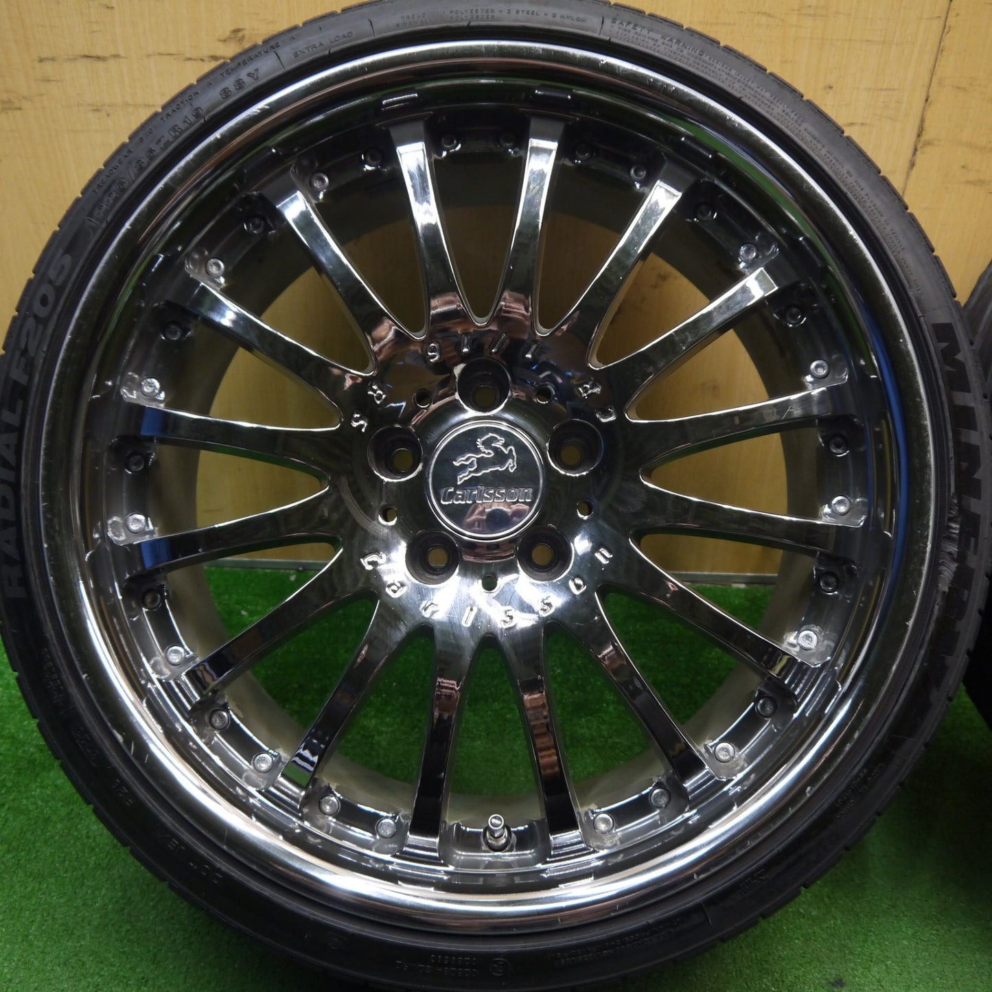バリ溝！23年！9分★Carlsson CR 1/16 RS 225/35R19 235/35R19 ピレリ PZERO ハイフライ HF805 ミネルバ F205 カールソン 19インチ PCD114.3/5H★5051211Hノ