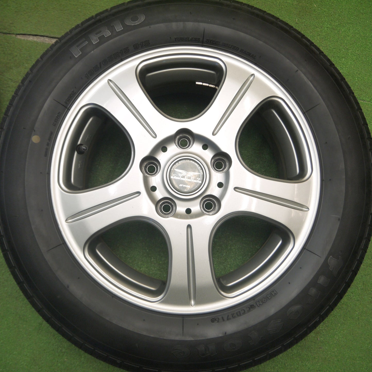 [送料無料] 4本価格★WORK STEEZ 195/65R15 ファイアストン FR10 ワーク スティーズ 15インチ PCD114.3/5H★5020709Hノ