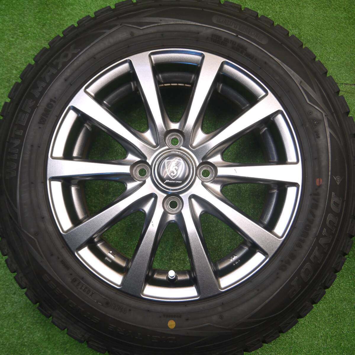 4本価格★スタッドレス 175/70R14 ダンロップ ウインターマックス WM01 MANARAY SPORT マナレイ PCD100/4H★4092413Hス