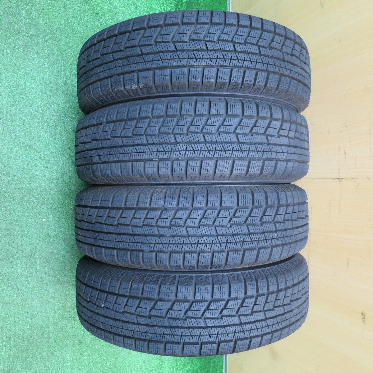 バリ溝！24年！キレイ！ほぼ10分★スタッドレス 155/65R13 ヨコハマ アイスガード iG60 Galeria GM01 ガレリア 13インチ PCD100/4H★5111004NJス