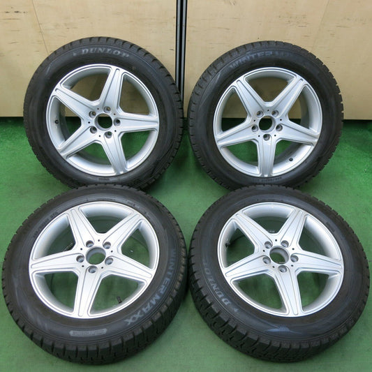 バリ溝！キレイ！9.5分★ベンツ 等 AGA TARGA 225/55R17 スタッドレス ダンロップ ウインターマックス WM02 17インチ PCD112/5H★4121108SYス