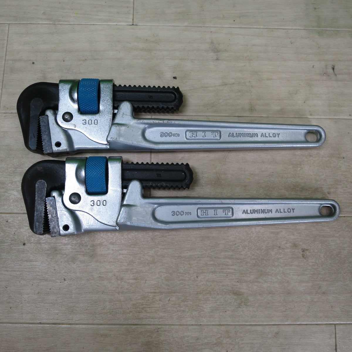 2本まとめ売り☆HIT ヒット パイプレンチ 300mm ブルー ハンド ツール 工具 道具☆