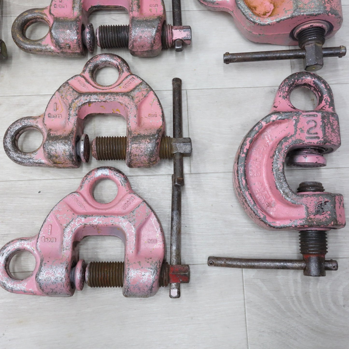 [送料無料] 13個まとめ売り◆SBB イーグル クランプ ねじ式 全方向 EAGLE CLAMP 1t 1-40mm 2t 5-30mm 吊り具◆