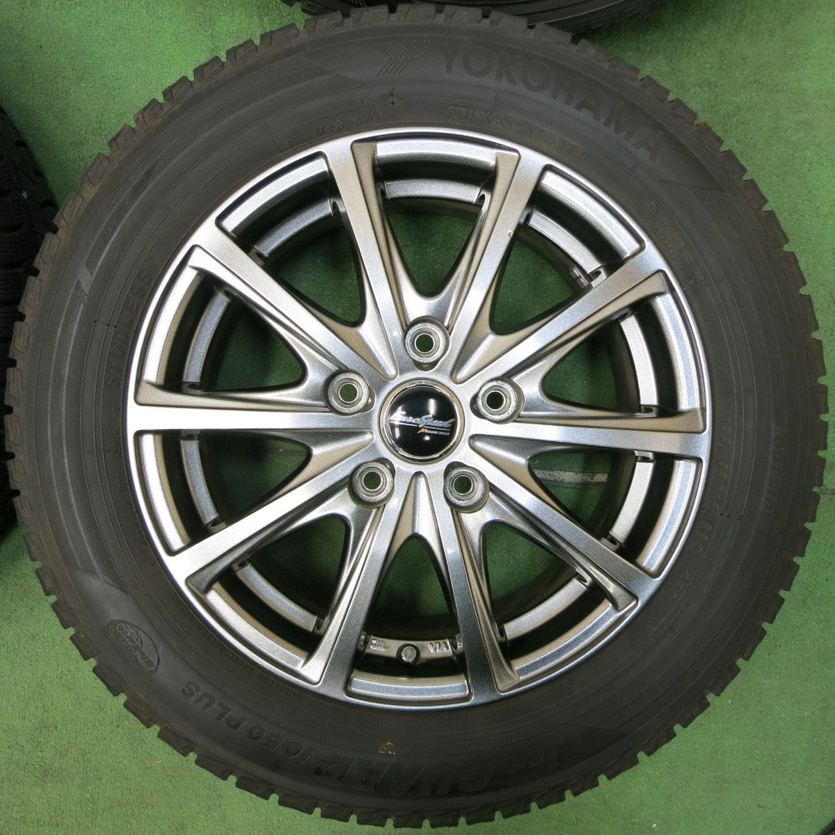[送料無料] バリ溝！9.5分★スタッドレス 185/65R15 ヨコハマ アイスガード iG50 プラス EuroSpeed MANARAY SPORT ユーロスピード 15インチ PCD114.3/5H★4112112SYス