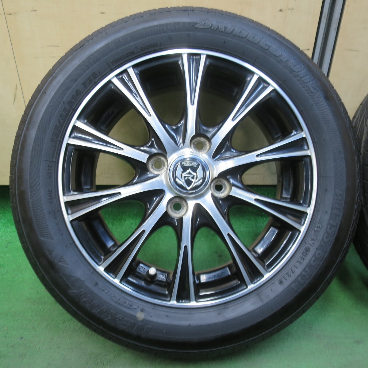 バリ溝！21年！8.5分★155/65R14 ブリヂストン ネクストリー エコピア RiZLEY ライツレー 14インチ PCD100/4H★5102413イノ