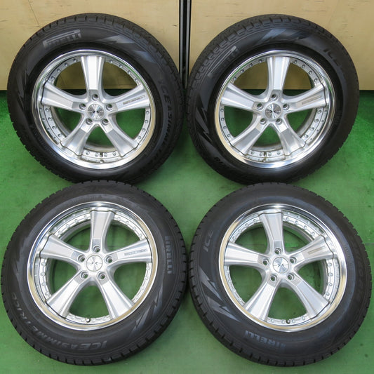 [送料無料] バリ溝！8.5分★スタッドレス 225/60R18 ピレリ アイスアシンメトリコ MAVERICK マーベリック 005S SL 18インチ PCD114.3/5H★5022402イス
