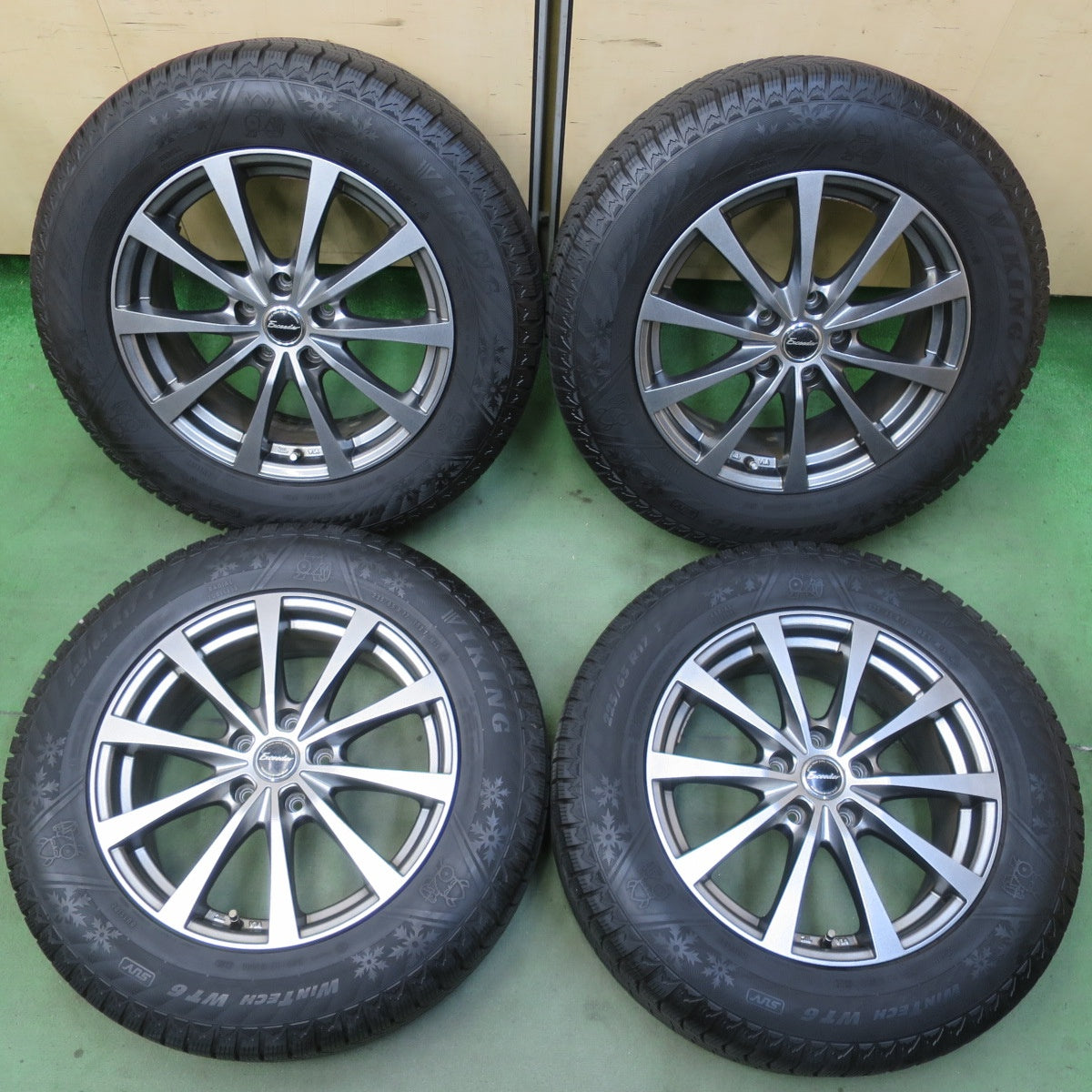 バリ溝！22年！キレイ！9.5分◎スタッドレス 225/65R17 バイキング WINTECH WT6 Exceeder エクシーダー 17インチ PCD114.3/5H◎6081106IMス