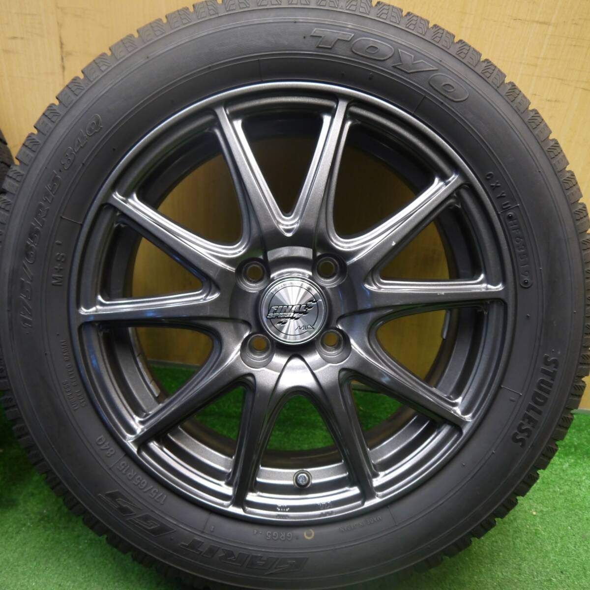 バリ溝！9.5分★スタッドレス 175/65R15 トーヨー ガリット G5 FINAL SPEED MiD ファイナルスピード 15インチ PCD100/4H★5032406Hス