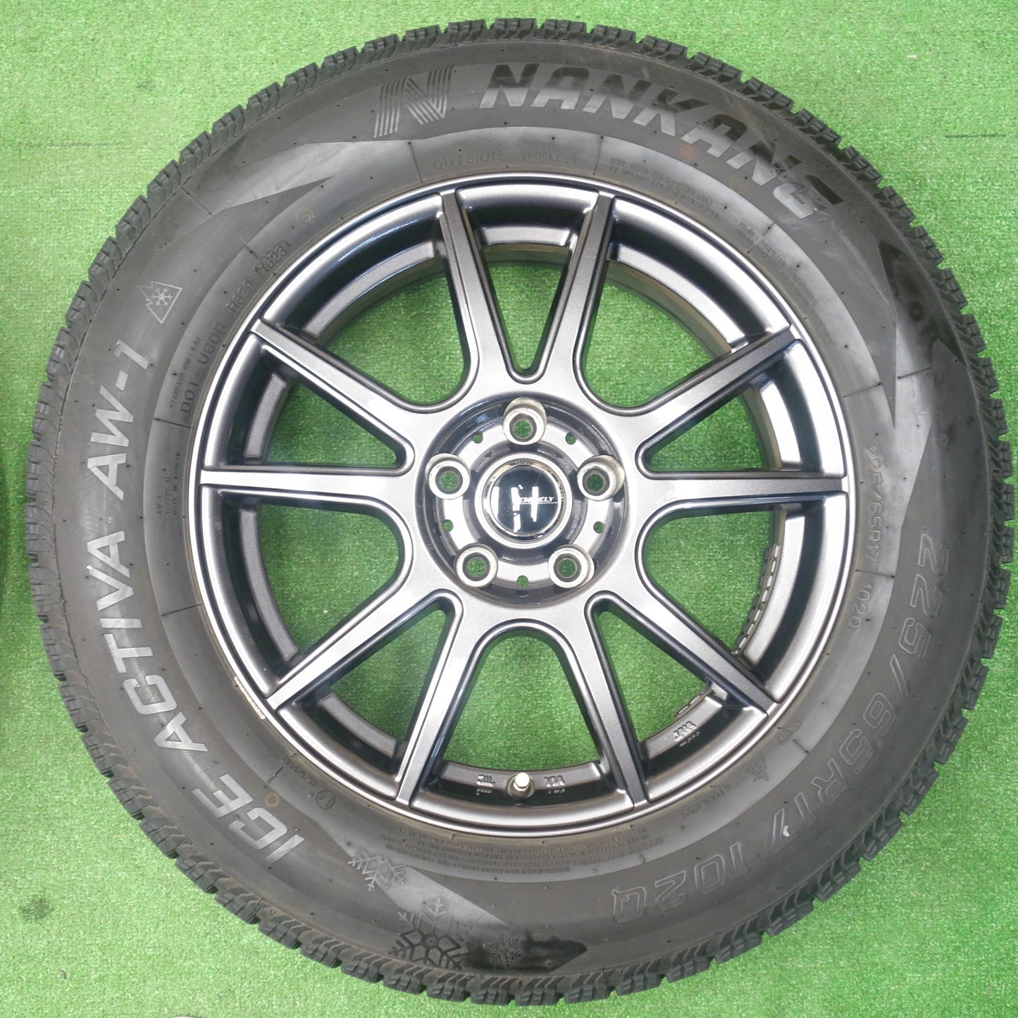 バリ溝！23年！9.5分★スタッドレス 225/65R17 ナンカン アイスアクティバ AW-1 EMBELY 17インチ PCD114.3/5H★6020502KTス