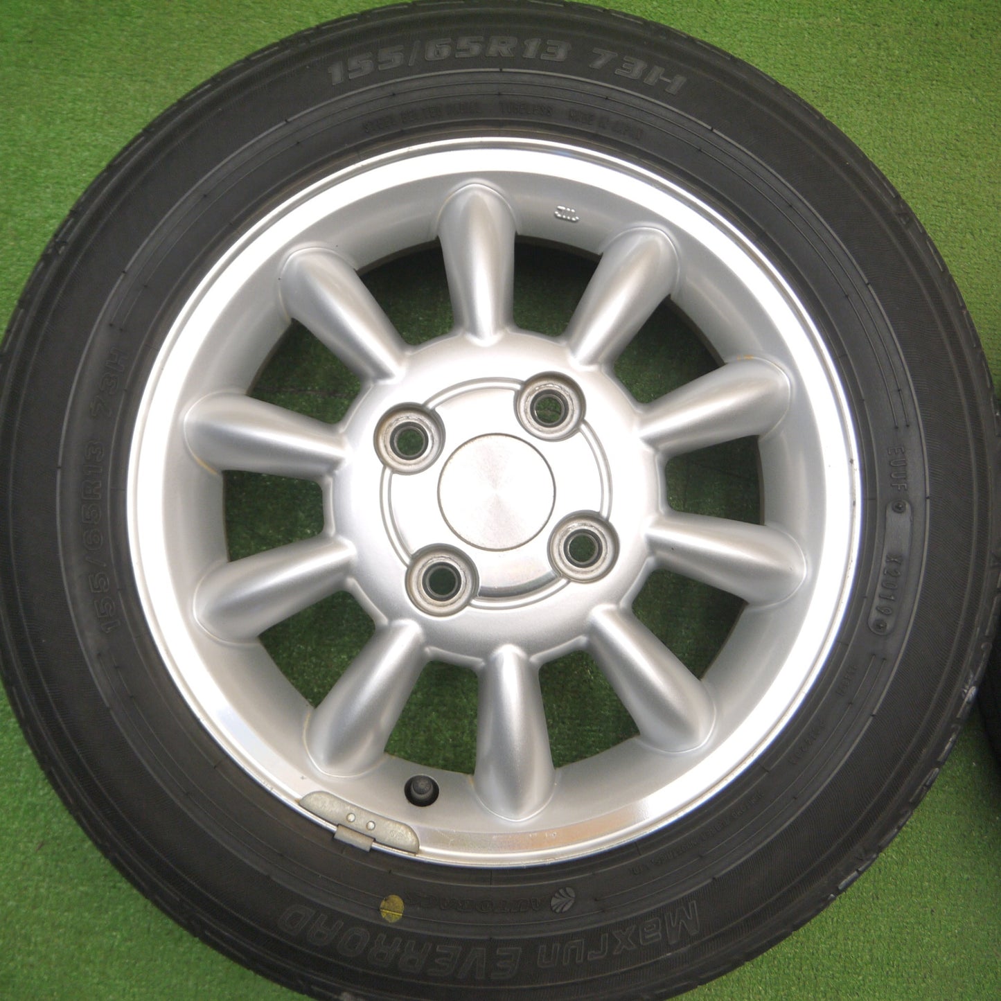[送料無料] 4本価格★スズキ ラパン 純正 155/65R13 オートバックス Maxrun EVERROAD 13インチ PCD100/4H★5011402Hノ