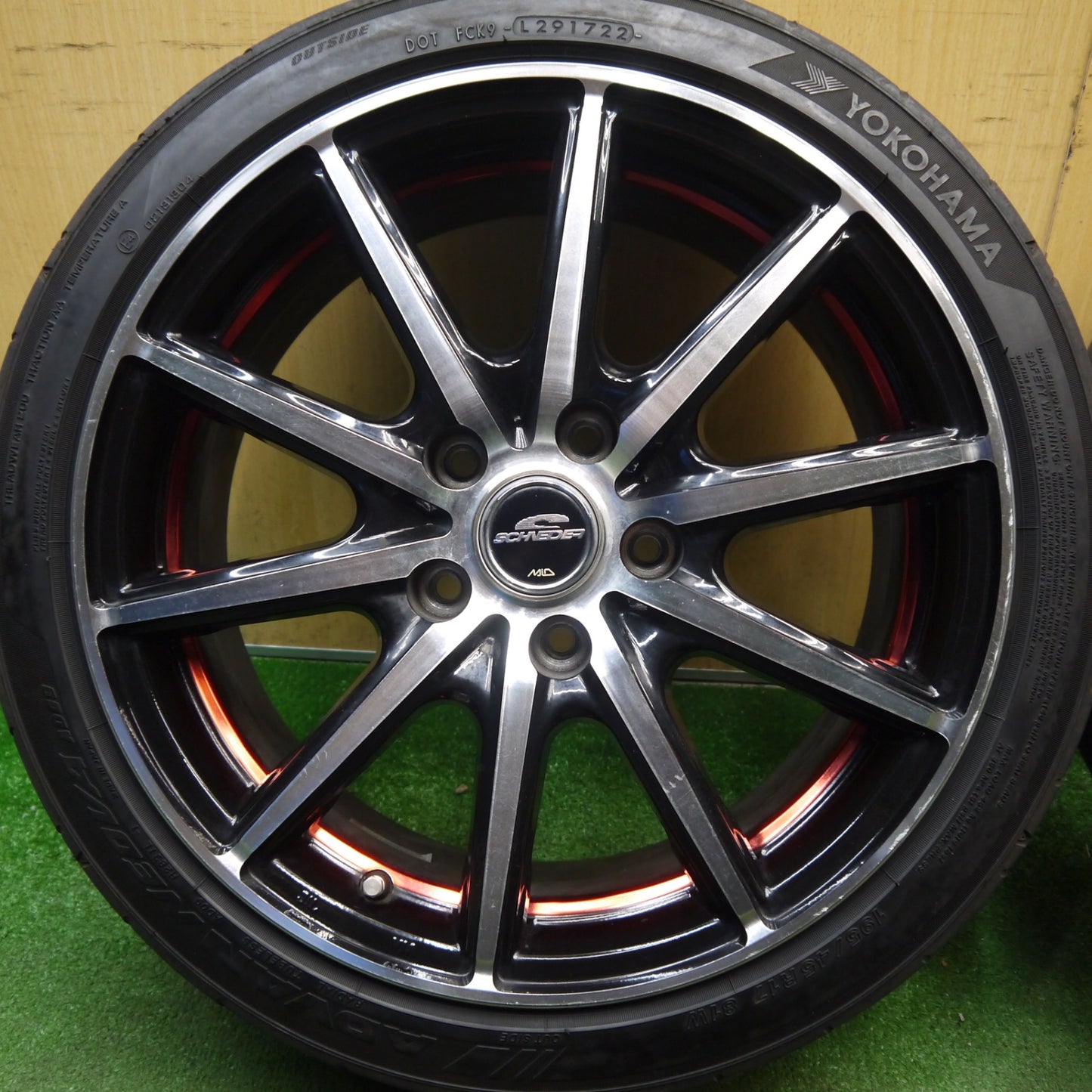 4本価格！22年★195/45R17 ヨコハマ アドバン NEOVA AD09 SCHNEIDER MiD シュナイダー 17インチ PCD114.3/5H★6031806Hノ
