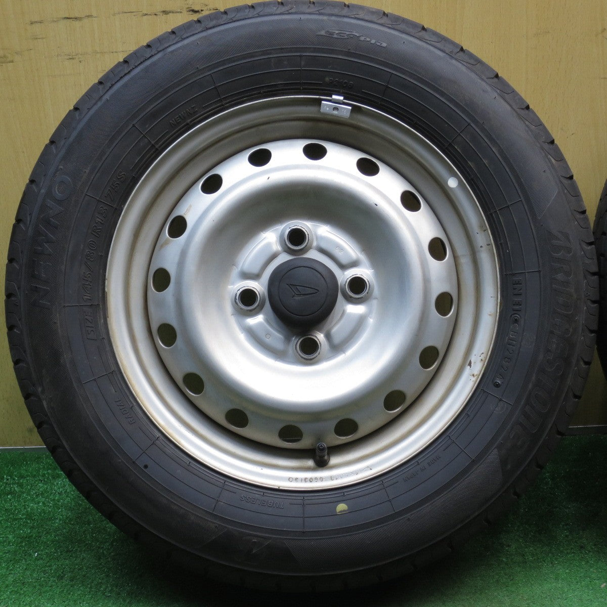 バリ溝！24年！8.5分★ダイハツ ミラ タント ムーヴ 等 純正 スチール 145/80R13 ブリヂストン NEWNO ニューノ 13インチ PCD100/4H★5073101NJノ