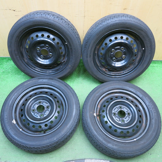 バリ溝！22年！8.5分★155/65R14 ブリヂストン ネクストリー エコピア スチール ホイール 14インチ PCD100/4H★5092808HAノ