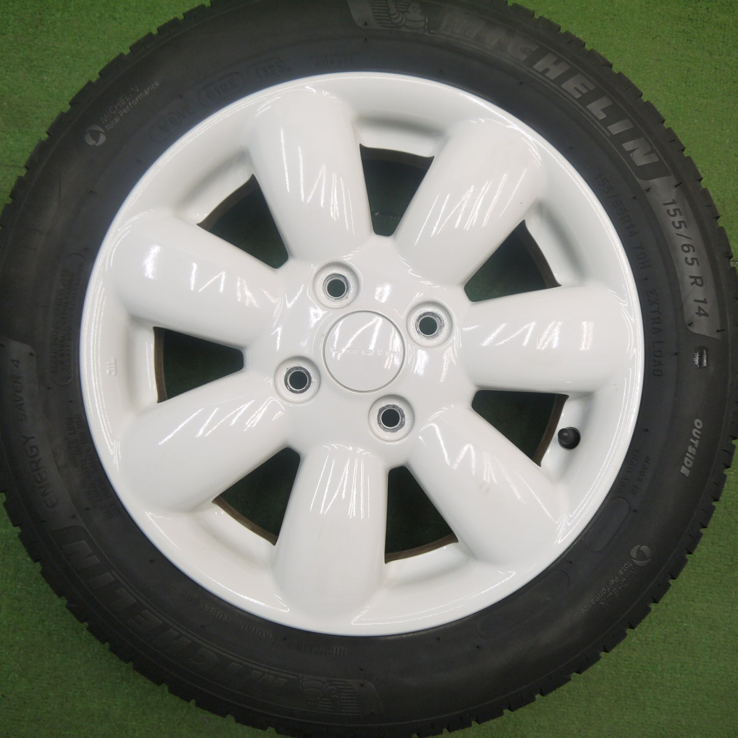 キレイ！23年★スズキ アルト ラパン 純正 155/65R14 ミシュラン エナジーセイバー4 14インチ PCD100/4H★6022505Hノ