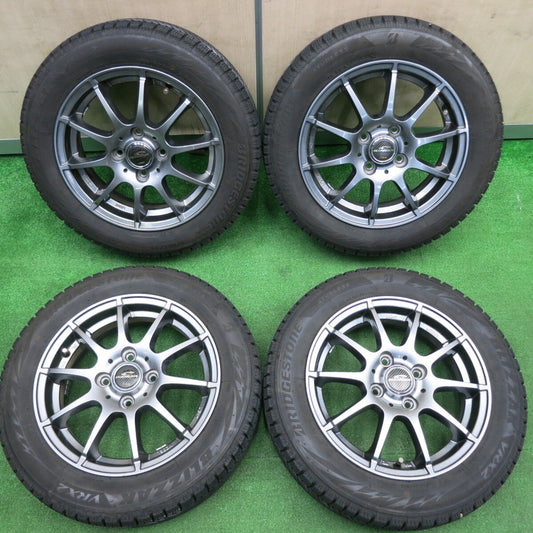 バリ溝！22年！キレイ！8.5分★スタッドレス 155/65R14 ブリヂストン ブリザック VRX2 SCHNEIDER シュナイダー 14インチ PCD100/4H★4120610TNス