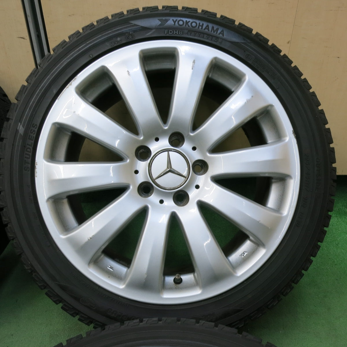 バリ溝！9.5分★ベンツ 等 EuroForsch 225/45R17 スタッドレス ヨコハマ アイスガード iG50 プラス 17インチ ユーロフォルシュ PCD112/5H★5053016SYノ