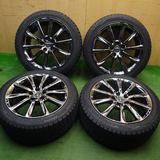 バリ溝！9.5分★トヨタ 130系 マークX RDS 純正 235/45R18 スタッドレス ダンロップ ウインターマックス WM02 18インチ PCD114.3/5H★5031202Hス