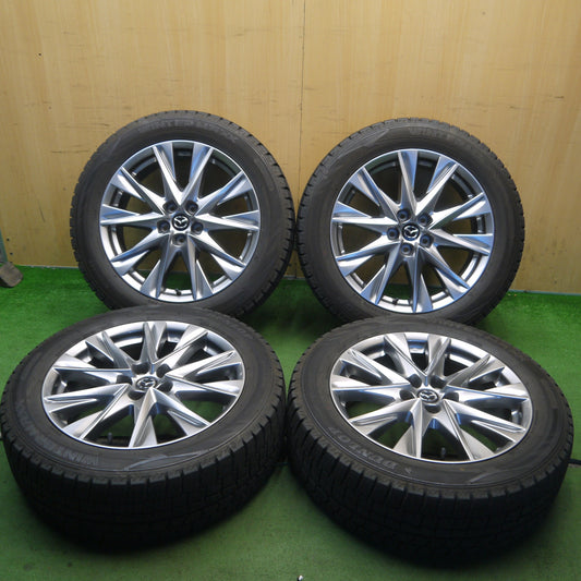 バリ溝！キレイ！9分◎マツダ CX-8 純正 225/55R19 スタッドレス ダンロップ ウインターマックス WM02 CX8 19インチ PCD114.3/5H◎6090802Hス