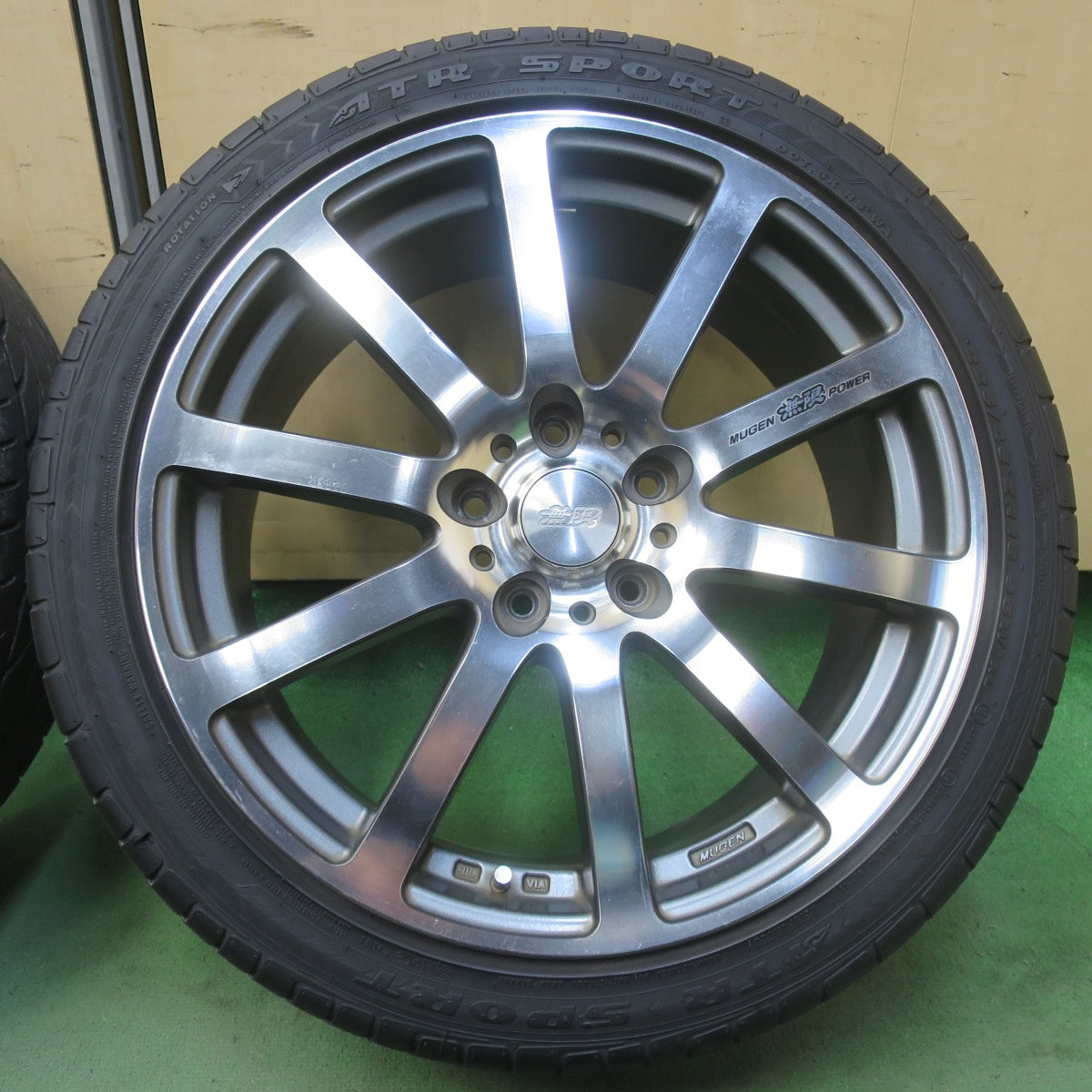 バリ溝！9分◎無限 MUGEN POWER NR 225/45R18 ATR SPORT ATRスポーツ 18インチ PCD114.3/5H◎6101704イノ