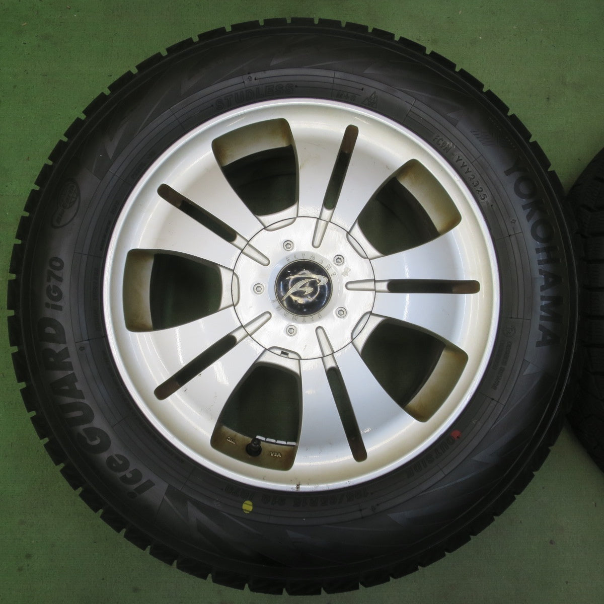 バリ溝！25年！ほぼ10分◎スタッドレス 195/65R15 ヨコハマ アイスガード iG70 FLYMANT フライマント 15インチ PCD100 114.3/5H マルチ◎6061203イス
