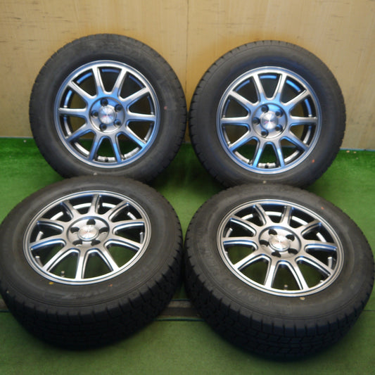 バリ溝！22年！キレイ！8.5分◎プリウス 等 LOXARNY SPORT 195/65R15 スタッドレス グッドイヤー アイスナビ7 ロクサーニ スポーツ 15インチ PCD100/5H◎6082402Hス