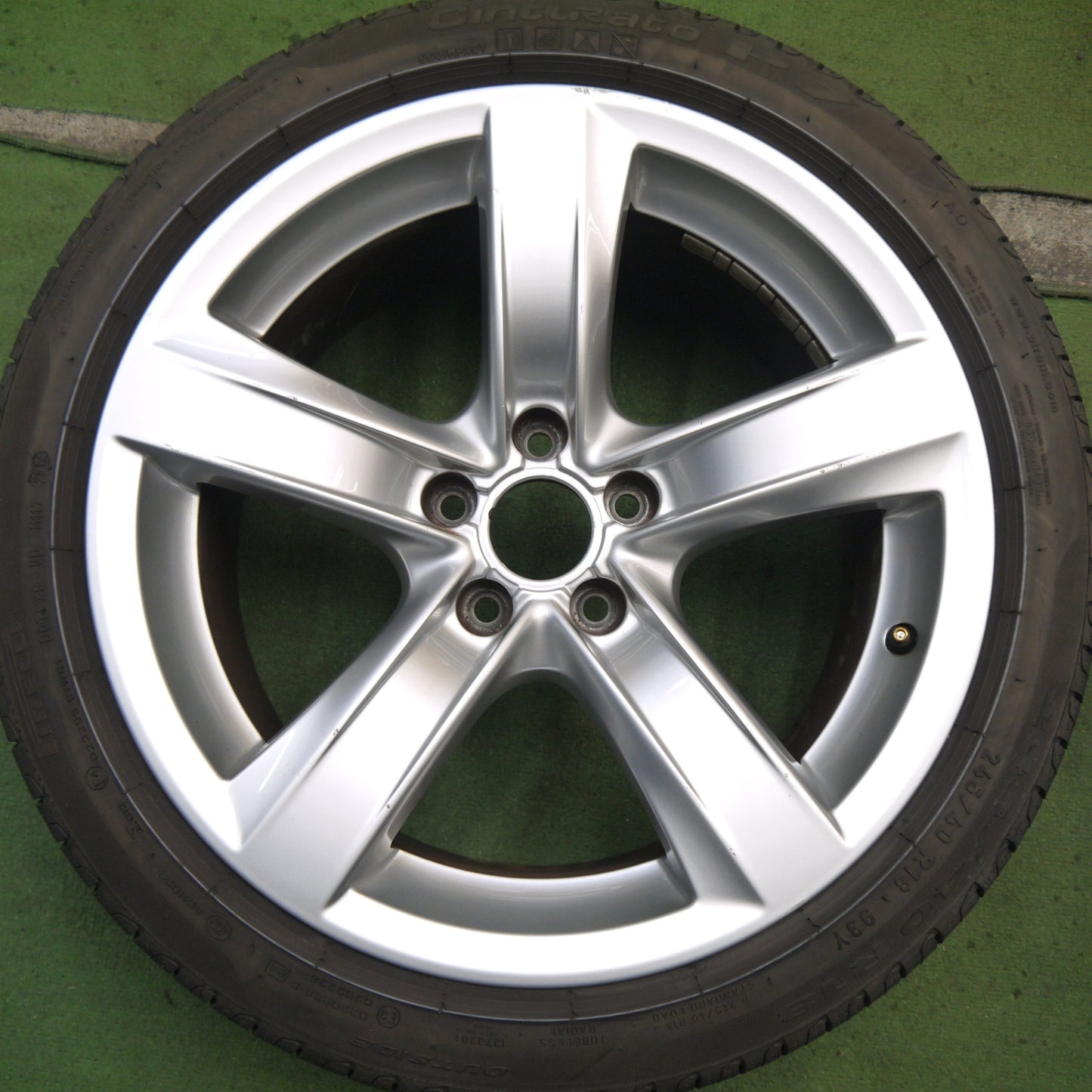 バリ溝！9分★アウディ A5 8T 純正 245/40R18 ダンロップ LE MANS LM704 ピレリ Cinturato P7 18インチ PCD112/5H★5080501Hノ