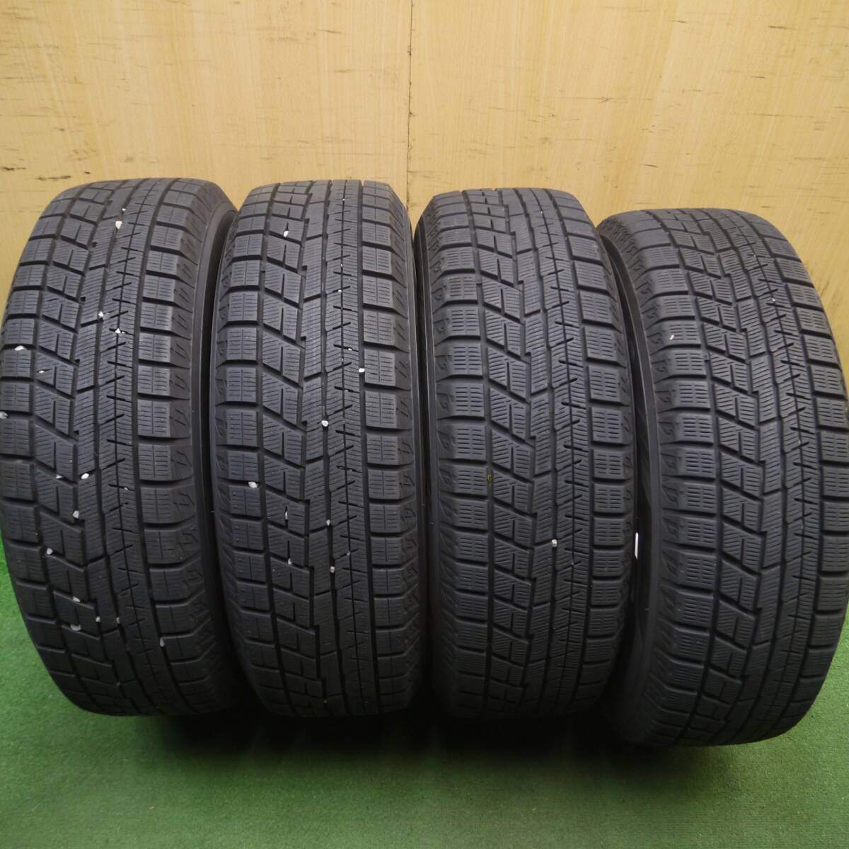 バリ溝！23年！キレイ！ほぼ10分★スタッドレス 195/65R15 ヨコハマ アイスガード iG60 D.O.S. TurbineⅡ DOS タービン 2 15インチ PCD114.3/5H★5030501Hス