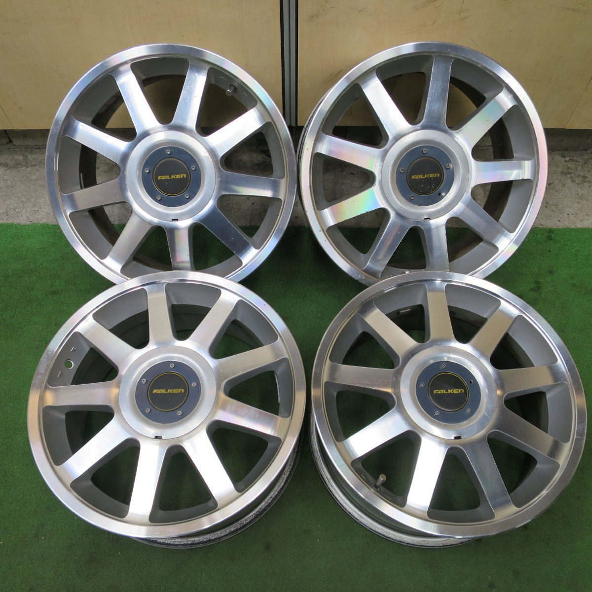 4本価格★FALKEN ファルケン 15インチ 社外 アルミ ホイール 15×7JJ PCD100 114.3/4H マルチ★6052501NGホ