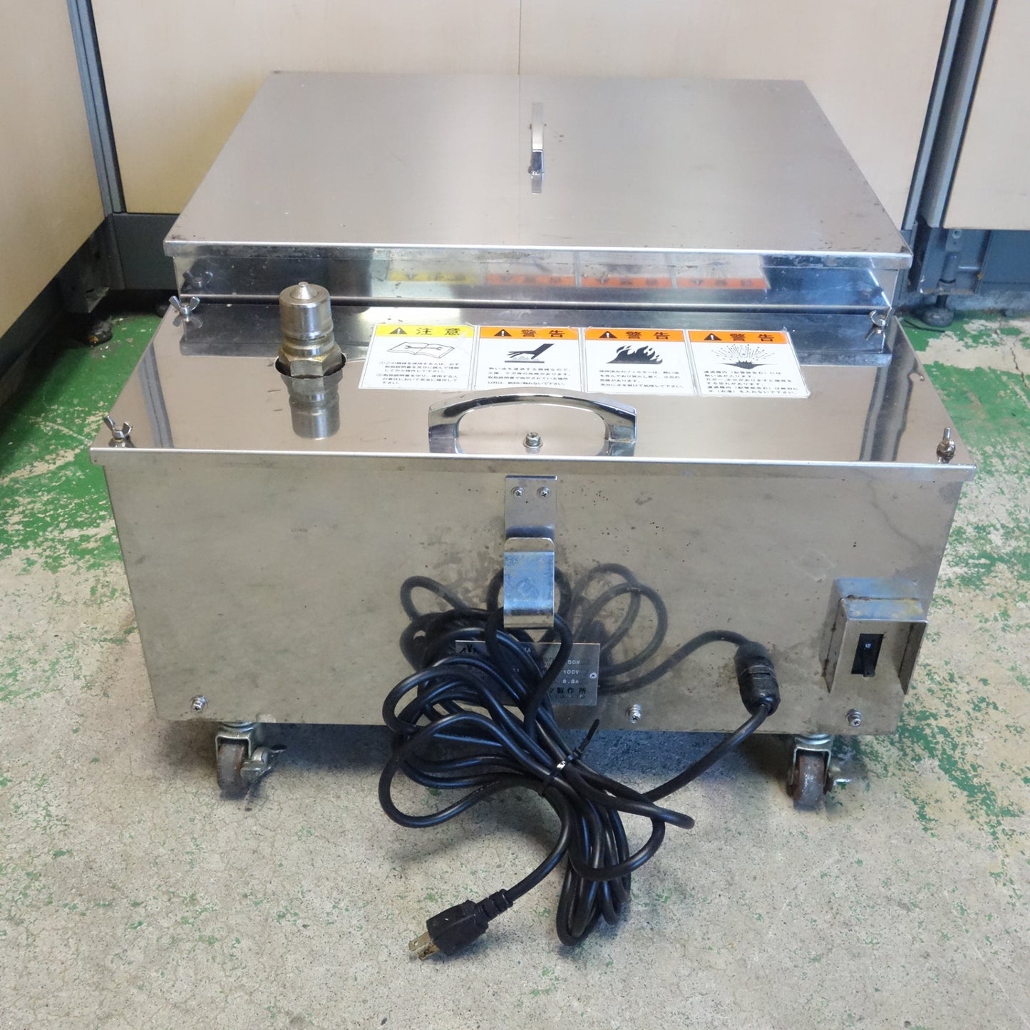 [送料無料] ☆コマツ製作所 食用油 ろ過機 適合 フライヤー 油量 40L Y-2 2023年製 油こし機 濾過 現状品☆