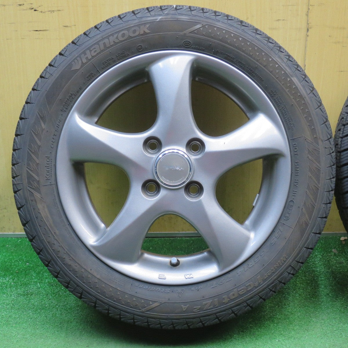 バリ溝！24年！9分★スタッドレス 155/65R14 ハンコック ウインター アイセプト IZ 2A TOPRUN トップラン 14インチ PCD100/4H★6042804NJス