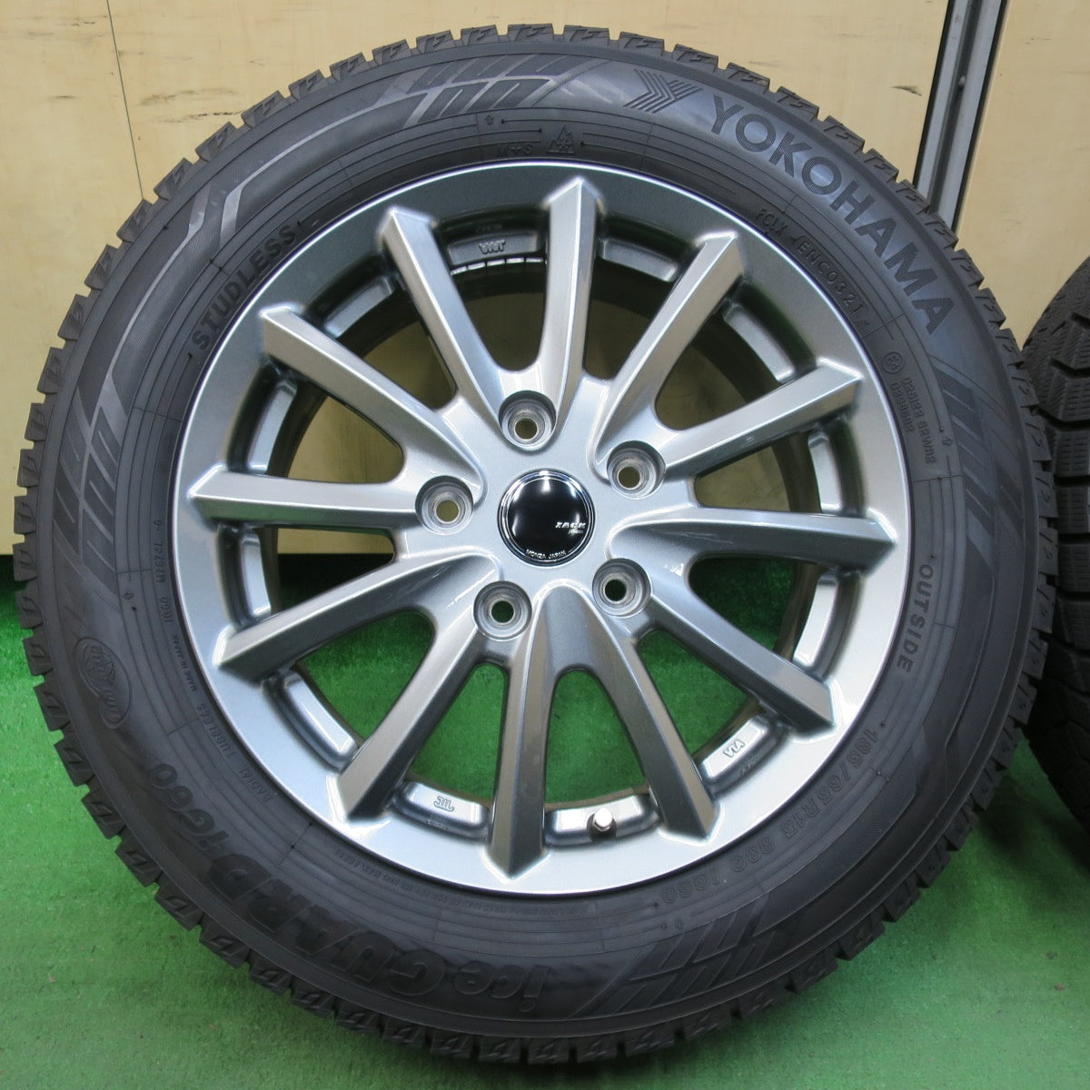 [送料無料] バリ溝！21年！キレイ！ほぼ10分★スタッドレス 185/65R15 ヨコハマ アイスガード iG60 ZACK JP-016 MONZA ザック 15インチ PCD114.3/5H★4112905イス