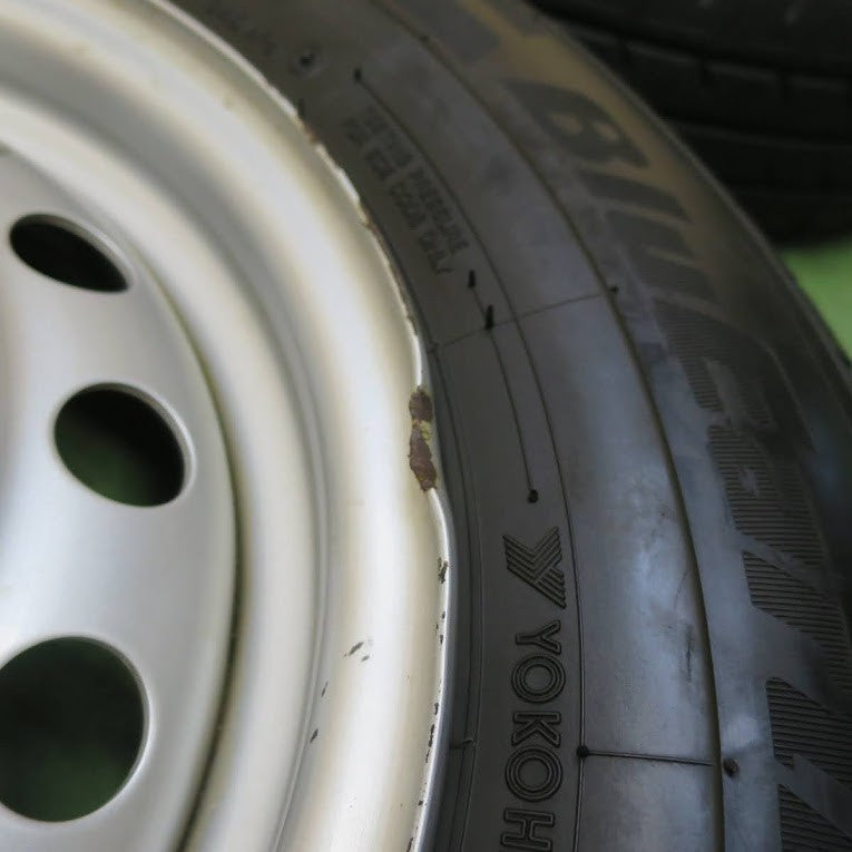 [送料無料] バリ溝！20年！9分★165/80R13 90/88N ヨコハマ BluEarth-Van RY55 スチール 13インチ PCD100/4H★4111103イノ