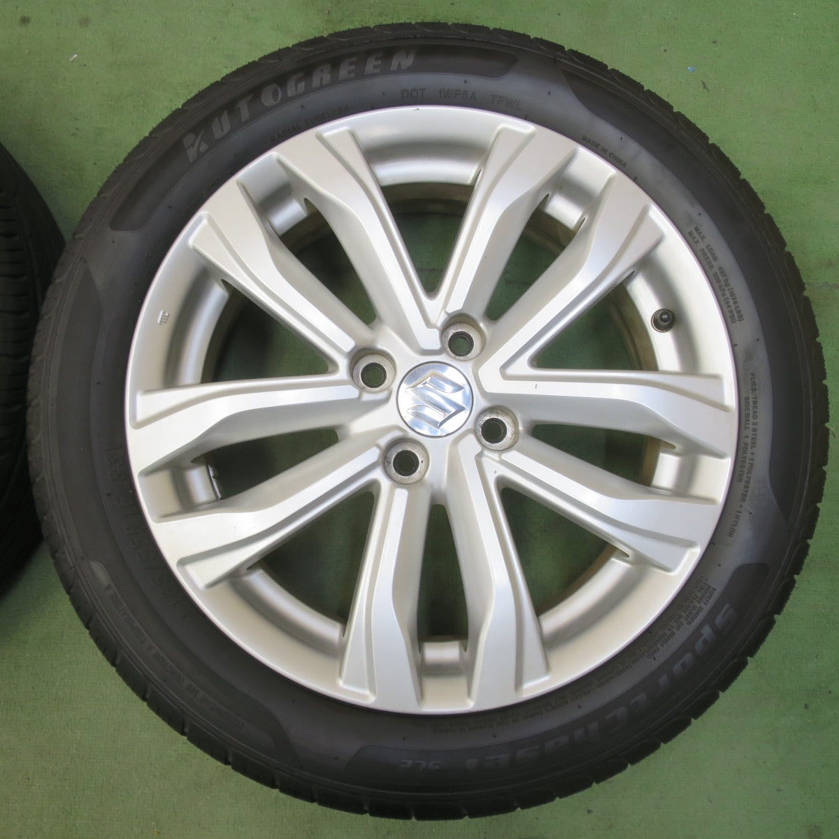 バリ溝！25年！キレイ！9.5分★スズキ ZC72S スイフト 純正 185/55R16 オートグリーン SportChaser SC2 16インチ PCD100/4H★6051502イノ