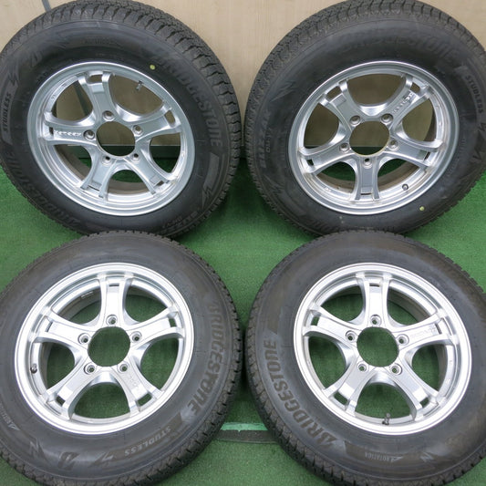 *送料無料* バリ溝！キレイ！9.5分★ジムニー 等 KEELER 175/80R16 スタッドレス ブリヂストン ブリザック DM-V3 KEELER キーラー PCD139.7/5H★4042002NJス