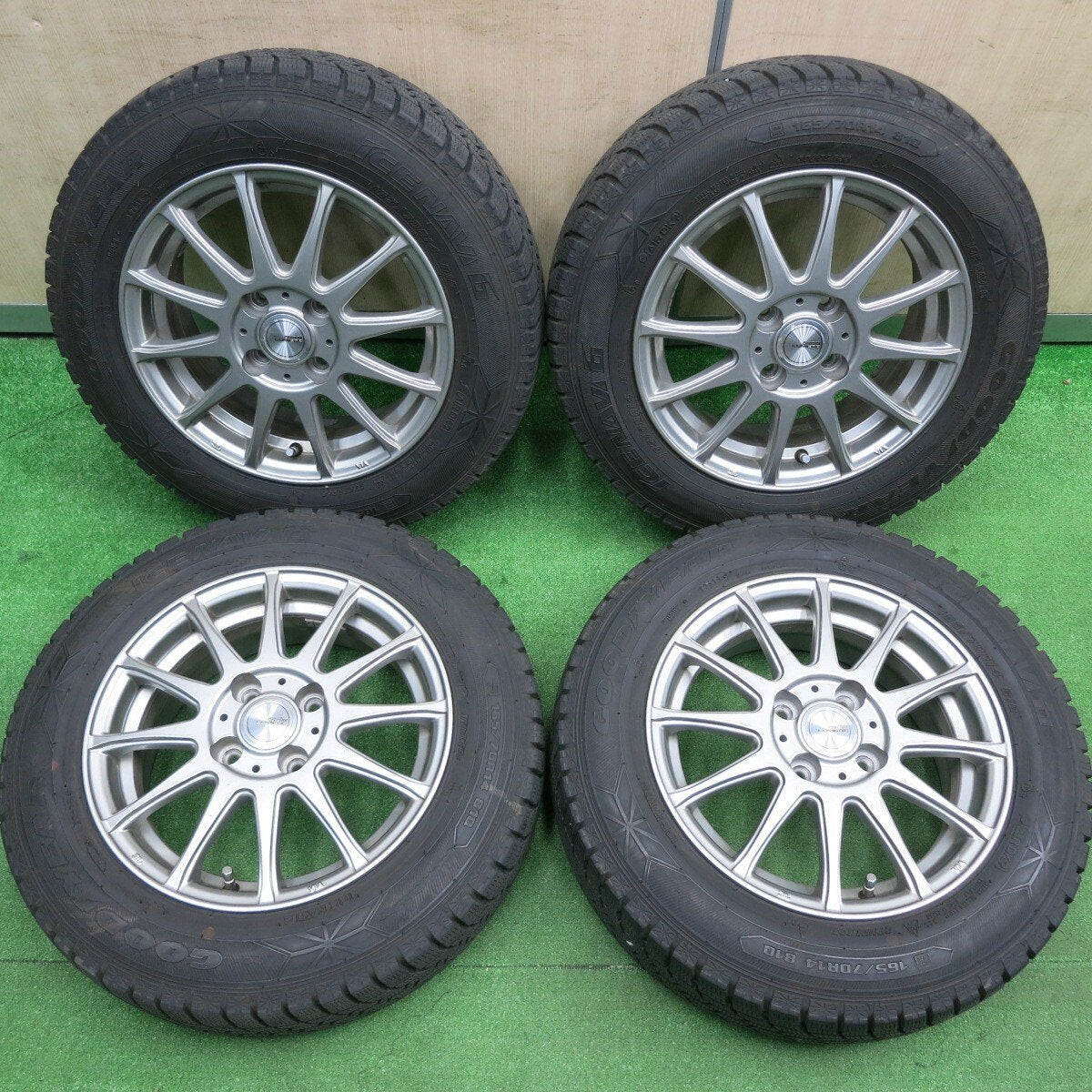 バリ溝！8.5分★スタッドレス 165/70R14 グッドイヤー アイスナビ6 ravrion LUMIERE ラブリオン 14インチ PCD100/4H★4123108HAス