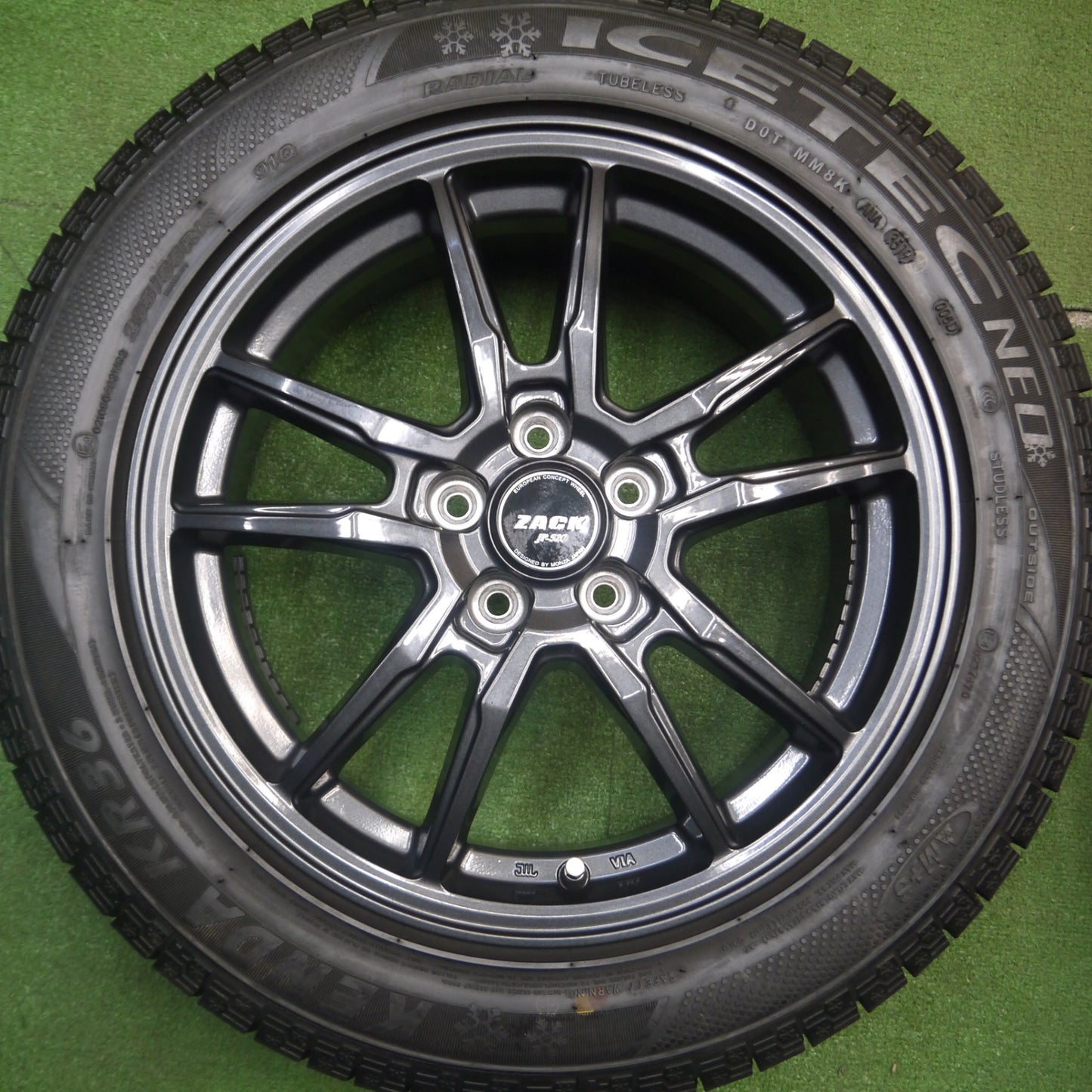 [送料無料] キレイ★86 BRZ 等 205/55R16 スタッドレス ケンダ KR36 アイステック ネオ ZACK JP-520 MONZA ザック 16インチ PCD100/5H★5020505Hス
