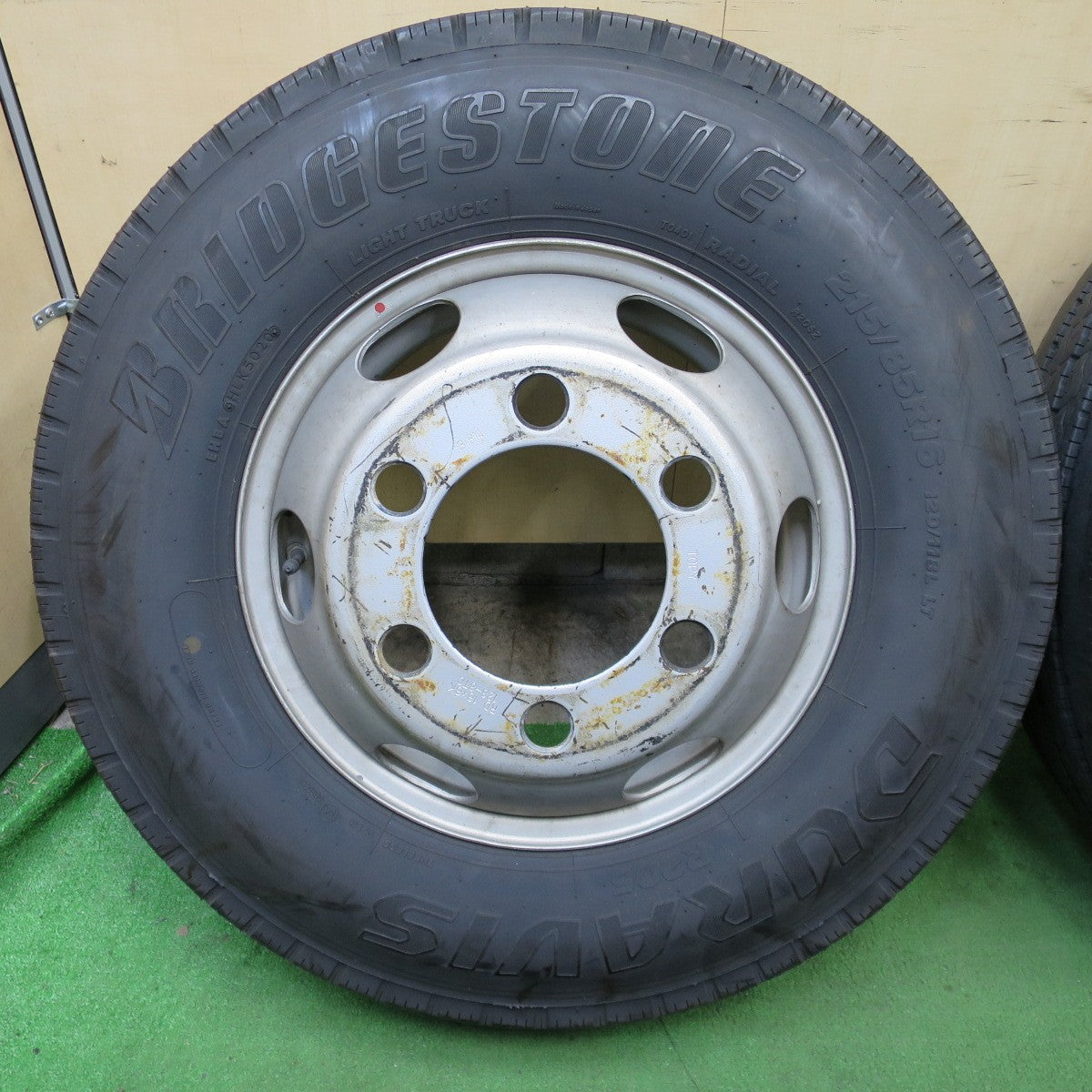 バリ溝！8.5分！6本★トラック タイヤ 215/85R16 120/118L ブリヂストン デュラビス R205 TOPY スチール 128-8TC DURAVIS 16インチ PCD222.25/6H★6021801ナノ