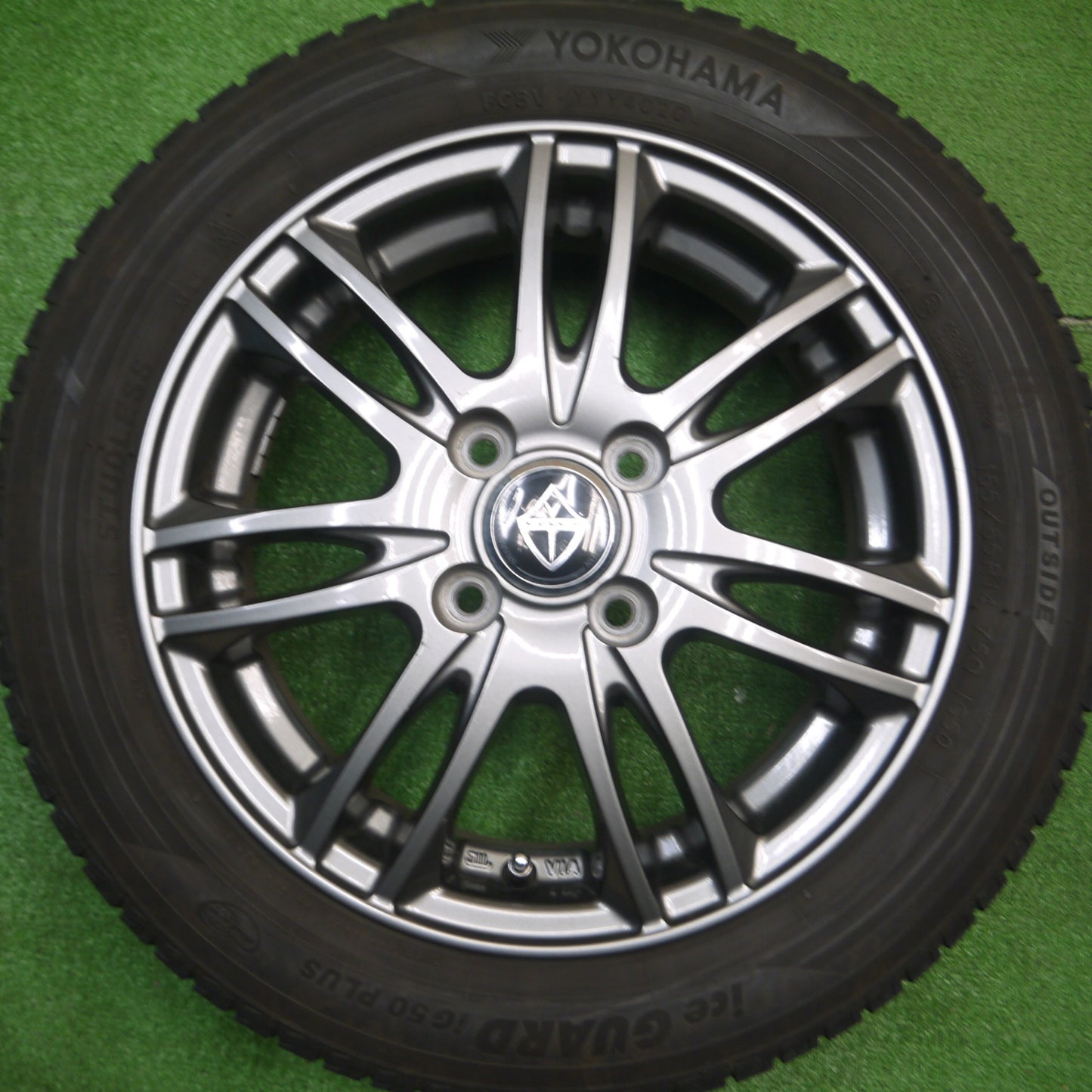 [送料無料] バリ溝！20年！9分★スタッドレス 155/65R14 ヨコハマ アイスガード iG50 プラス VELVA ヴェルヴァ 14インチ PCD100/4H★4120603Hス