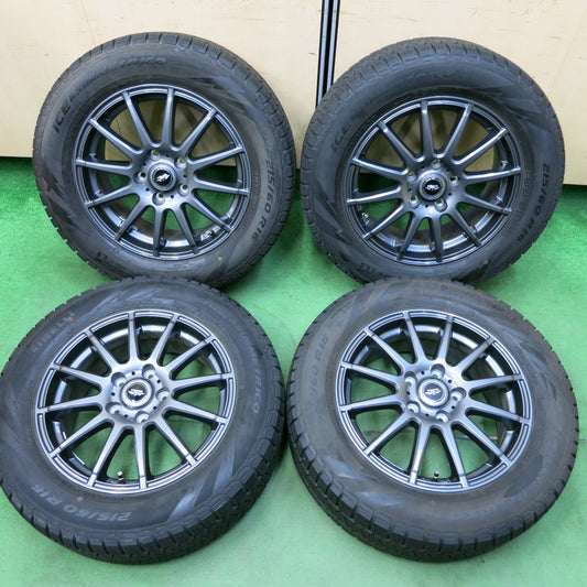 [送料無料] バリ溝！キレイ！8.5分★スタッドレス 215/60R16 ピレリ アイスアシンメトリコ TEAD テッド 16インチ PCD114.3/5H★4092002SYス